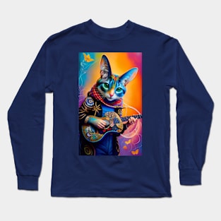 Guitarist Cat Long Sleeve T-Shirt